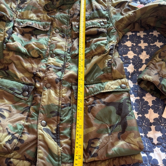 mens Ralph Lauren size medium camouflage coat Denim and Supply USA flag vintage - Picture 13 of 13